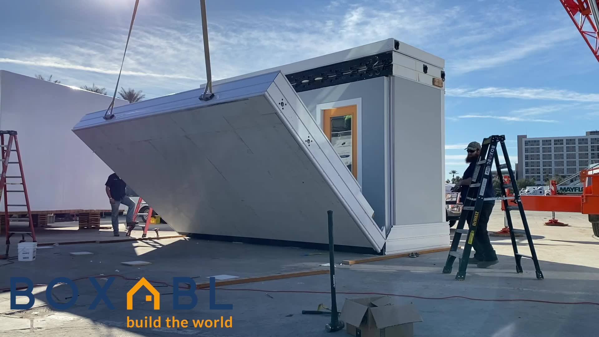 Boxabl's houses are shipped flatpack and can be set up in a single day.
