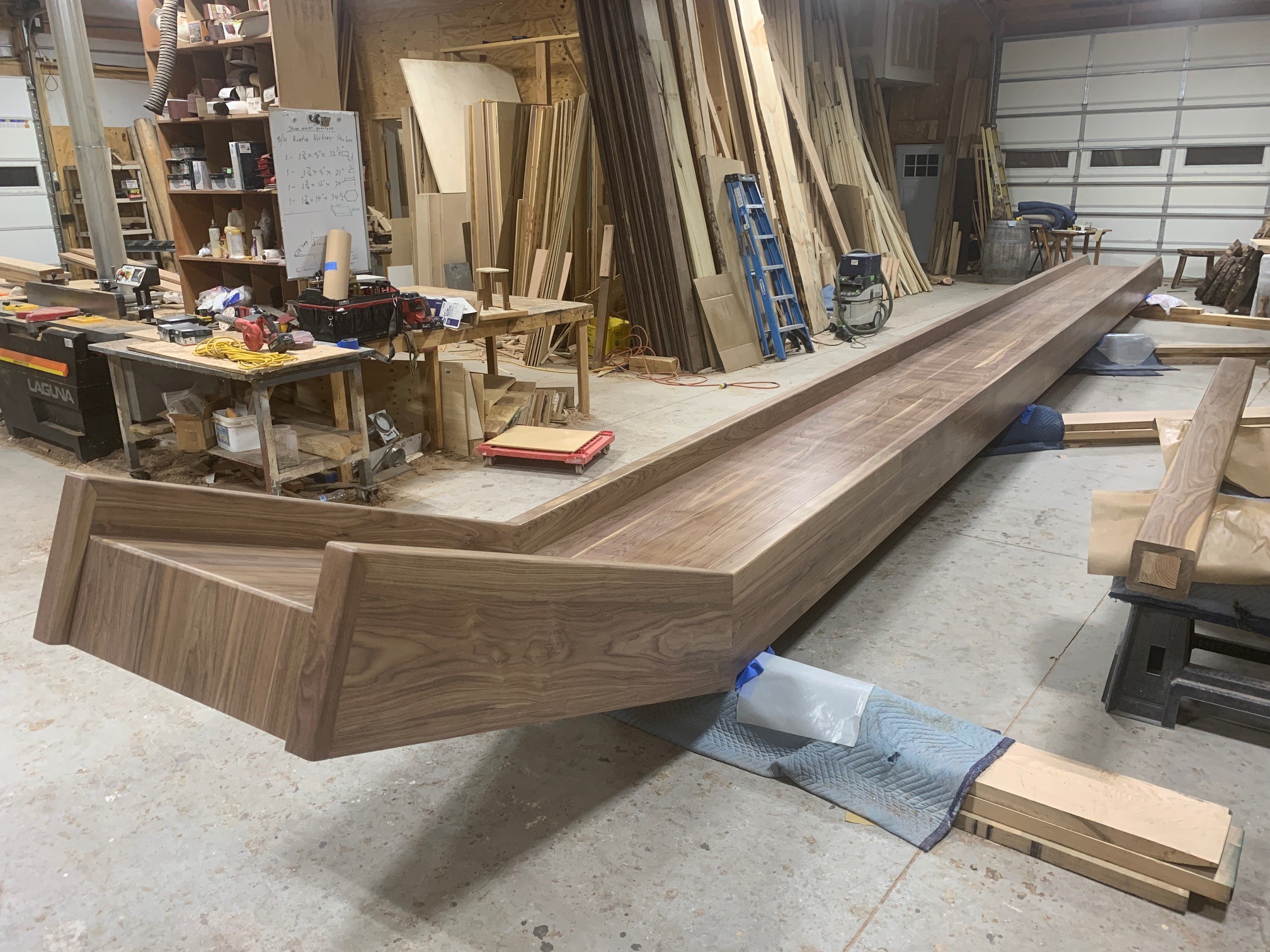 Finished wood slide