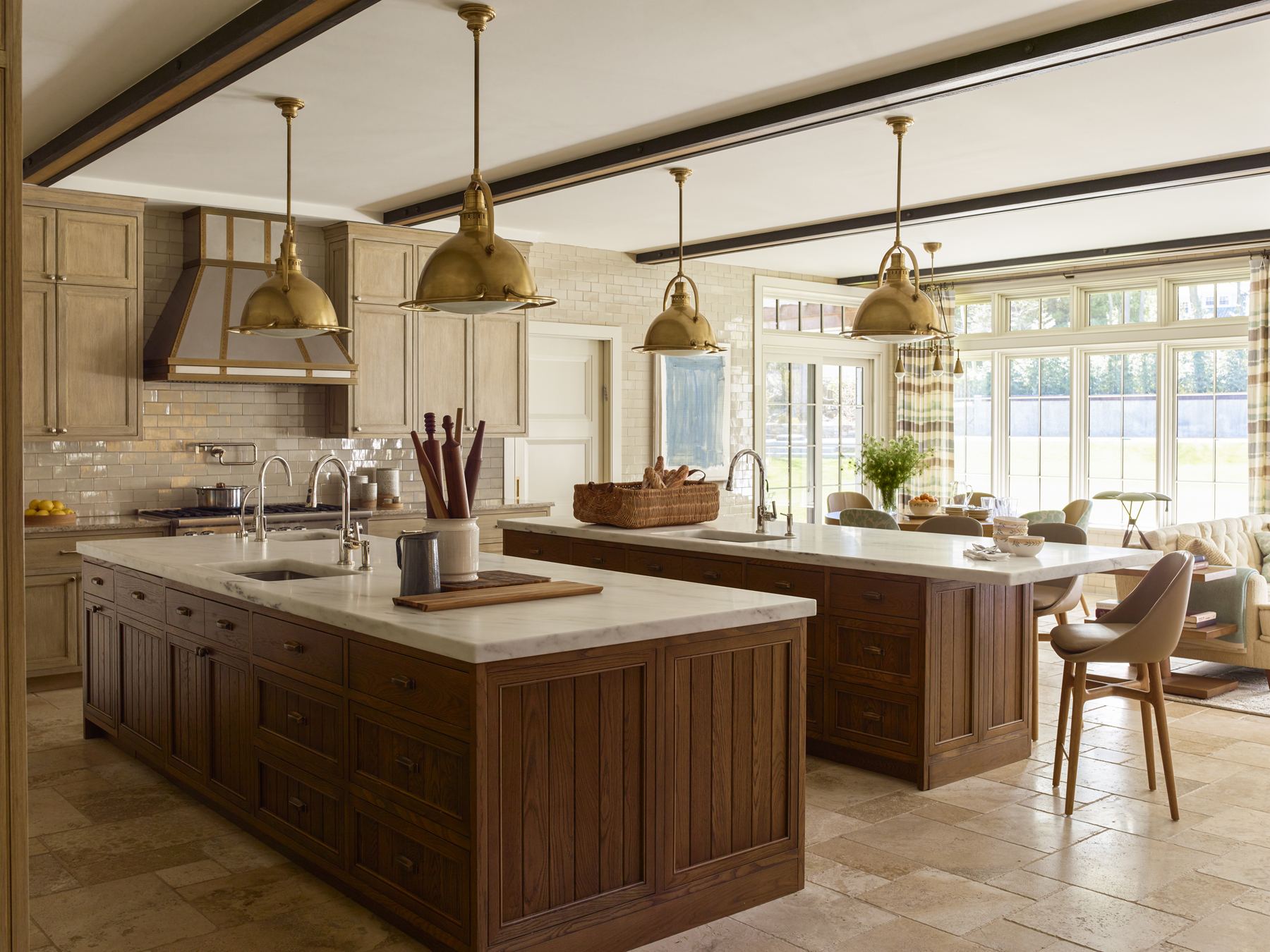 waterfall kitchen island granite