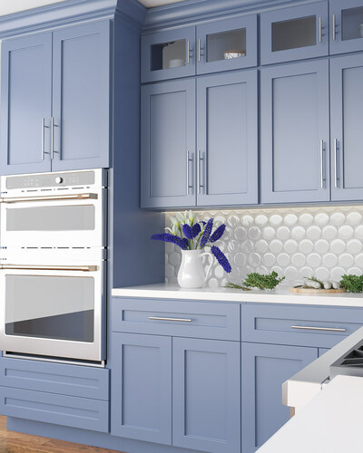 Gray Refrigerator Wall Cabinet - Kitchen Cabinets - Nelson Cabinetry