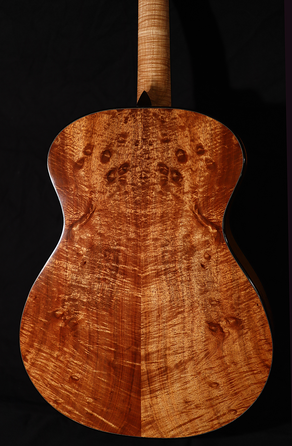 Guitar made from a salvaged koa log