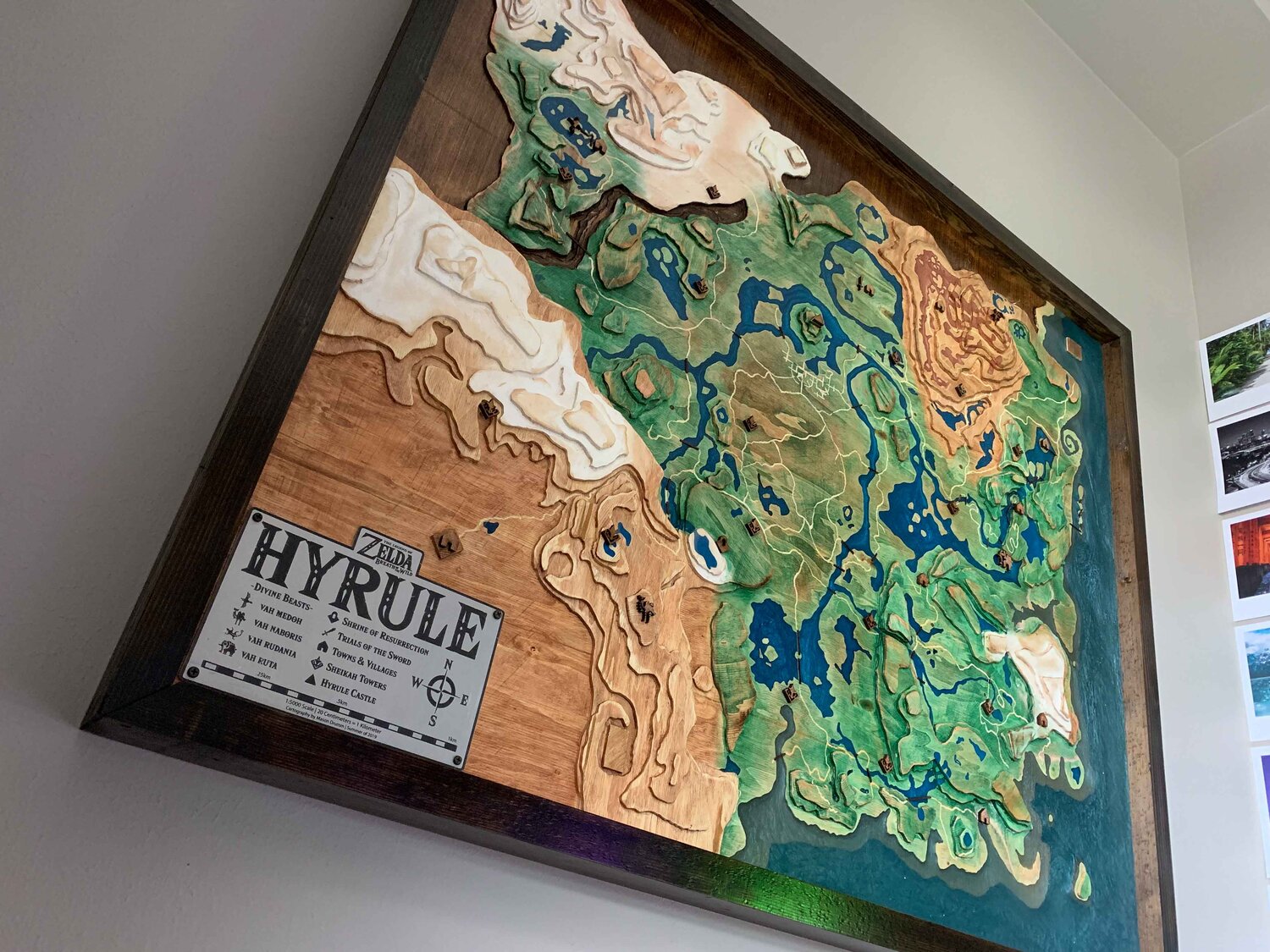 Legend of Zelda Breath of the Wild Topographic Map by Oromis