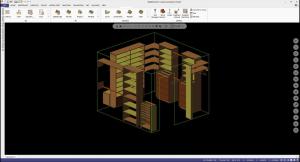 Assembled closet model in Mastercam CAD/CAM program.