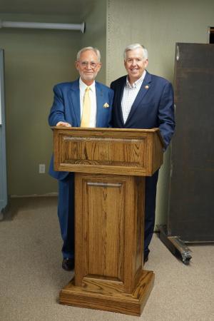 Paul Alexander and Missouri Governor Mike Parson. 