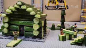 Lego log house of cucumber
