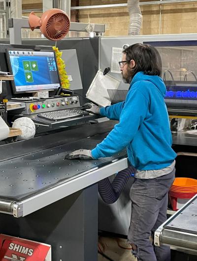 Operator for panel saw