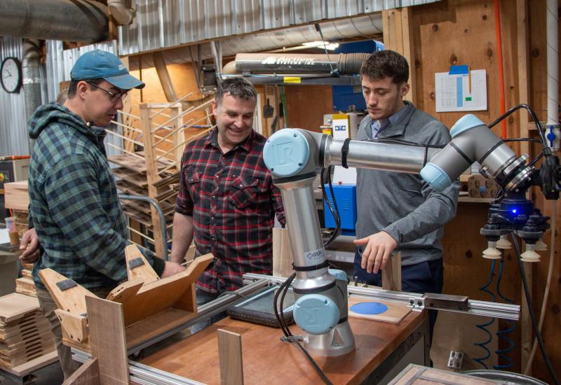 “The cobot enables the craftsman to essentially have more time with their art,” said automation engineer with Motion AI, Jake Tomkinson. “They’re taking away time from doing the dull, dirty, dangerous tasks that Andrew Pearce Bowls don’t want employees to do.