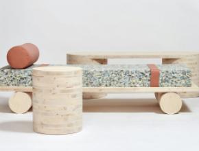 Cross-laminated timber furniture collection
