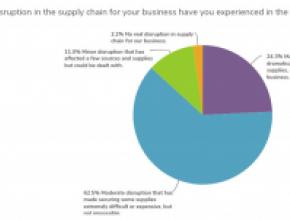 Supply chain disruptions pie chart