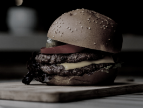 Picture of a burger, courtesy Allmoxy
