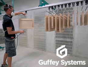 The Guffey Systems’ Pivot Line Manual-rail Finishing System