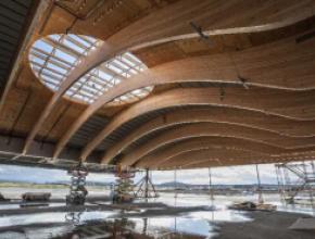 Portland International Airport wooden roof