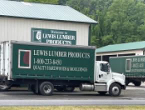 Lewis Lumber Products Curtain Side Delivery Fleet