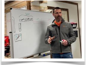 Brad Cairns at white board