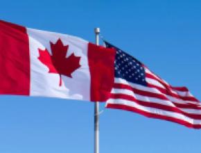 U.S.and Canadian Flags
