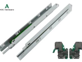 Arc Hardware undermount drawer slides with 3D front clip