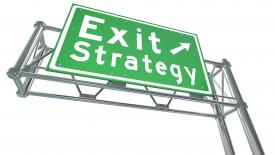 Exit strategy off-ramp sign
