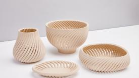 Bowls and vases made with Forust 3D printing