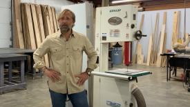 Matt Buell in shop with bandsaw