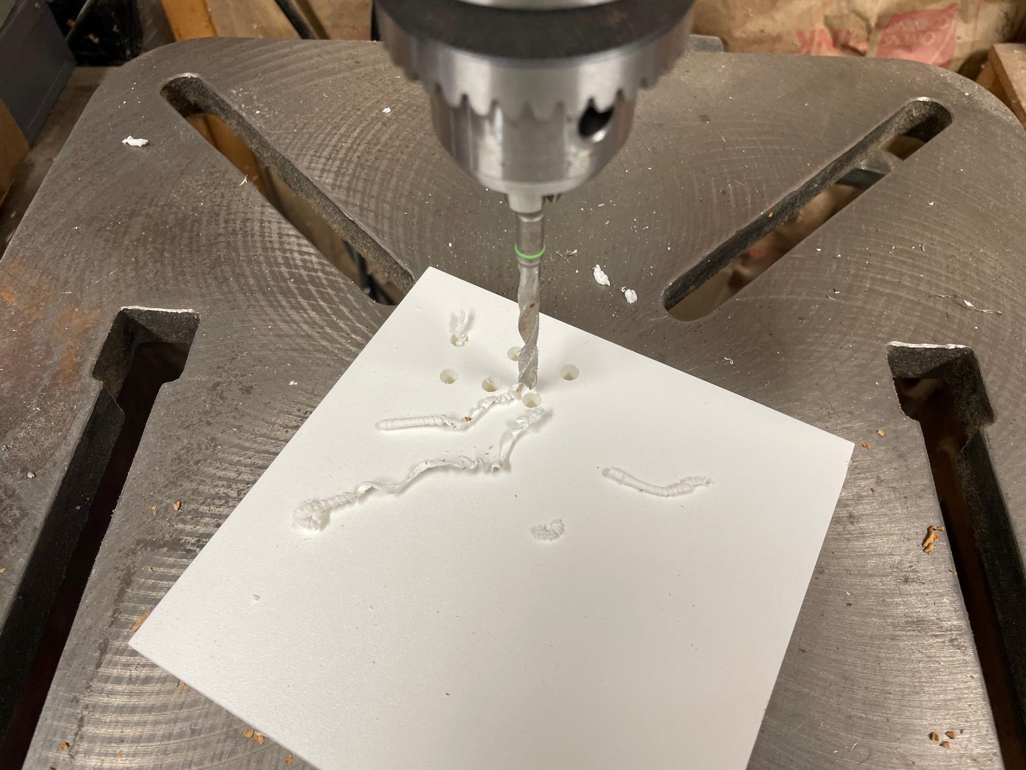 Drilling Palram Palight board