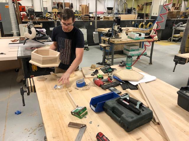 Ryan Faust St. Paul College 2021 SkillsUSA cabinetmaking competition