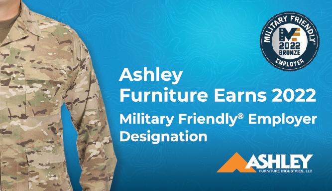 Ashley Furniture is an Military Friendly employer