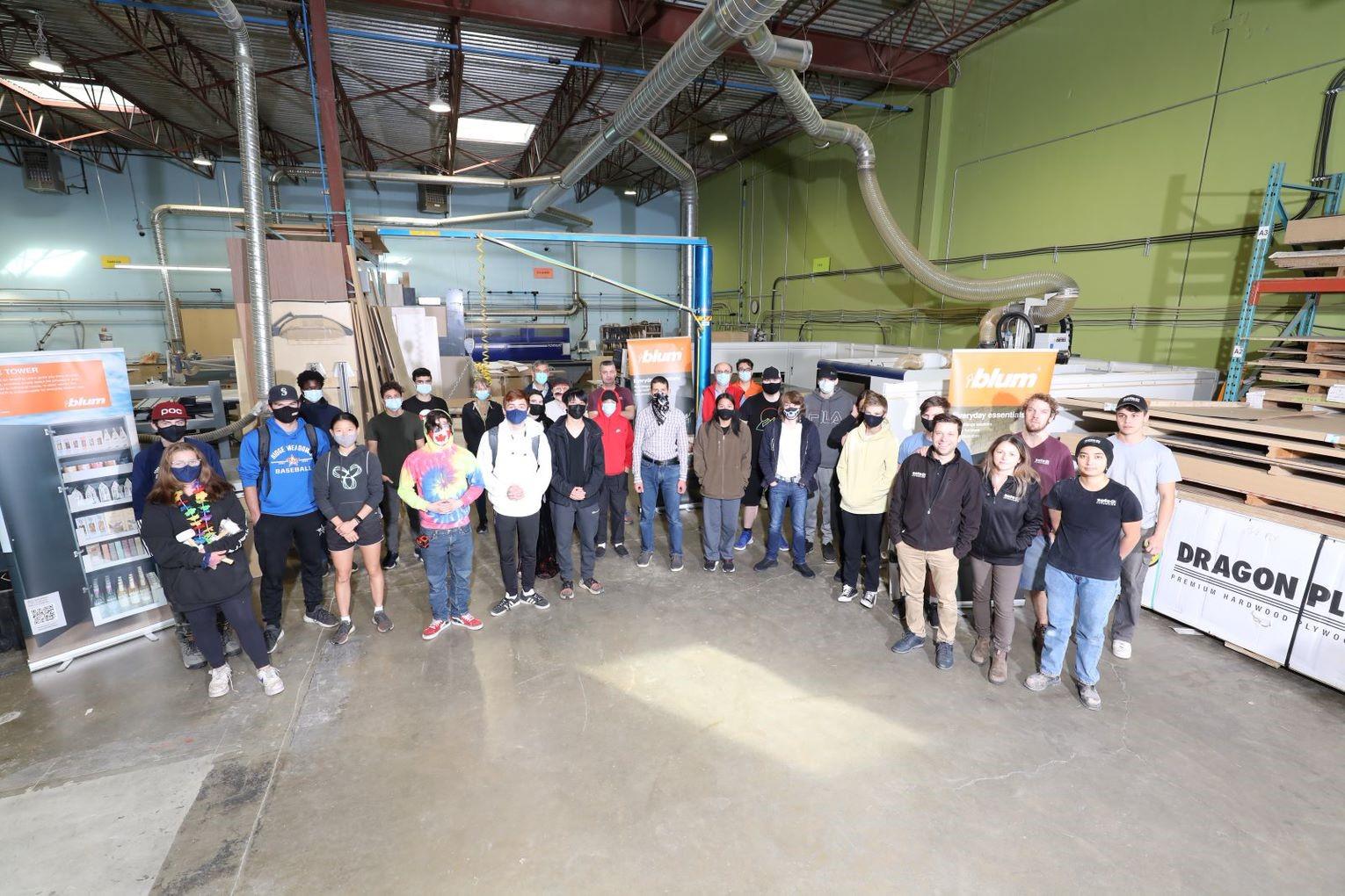 Sofo kitchens manufacturing day group shot