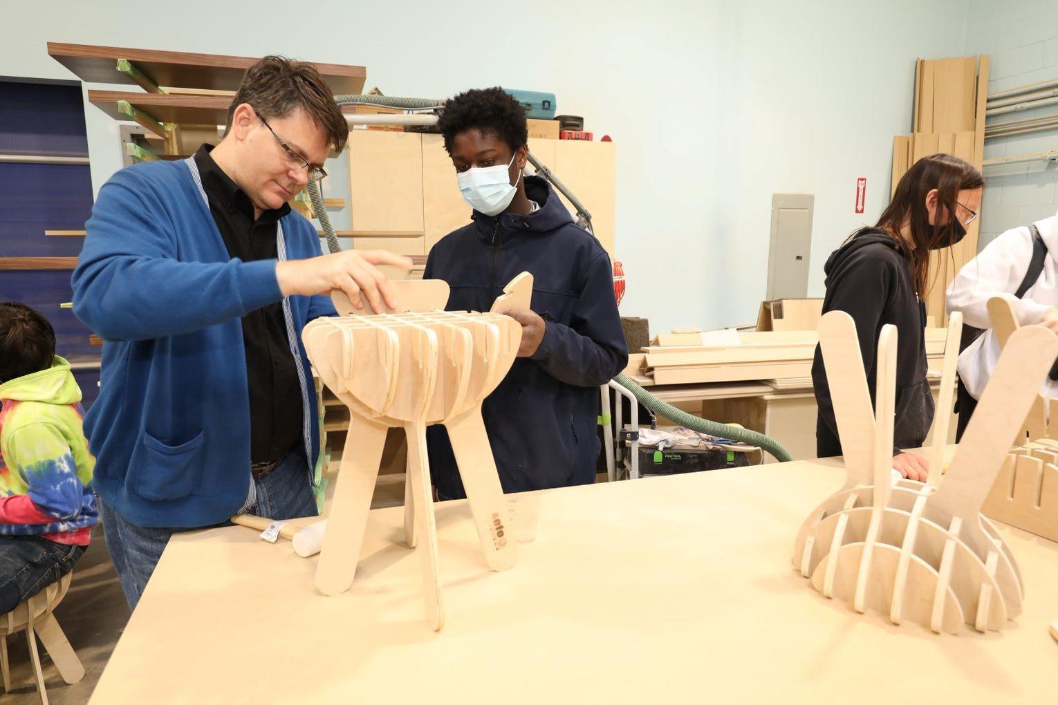 Sofo kitchens manufacturing day assembling chairs