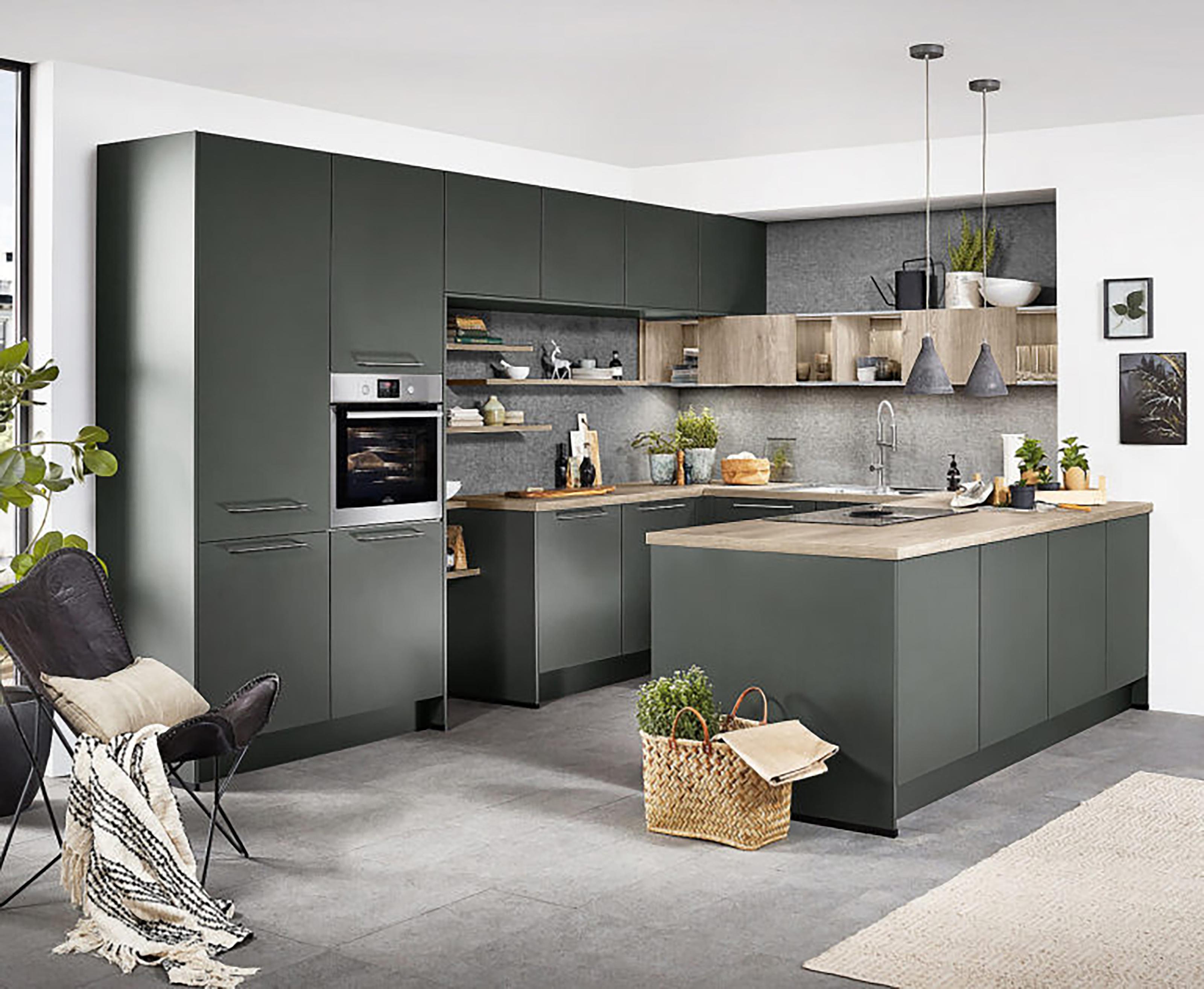 Green Kitchen Cabinets - Wellborn Cabinet