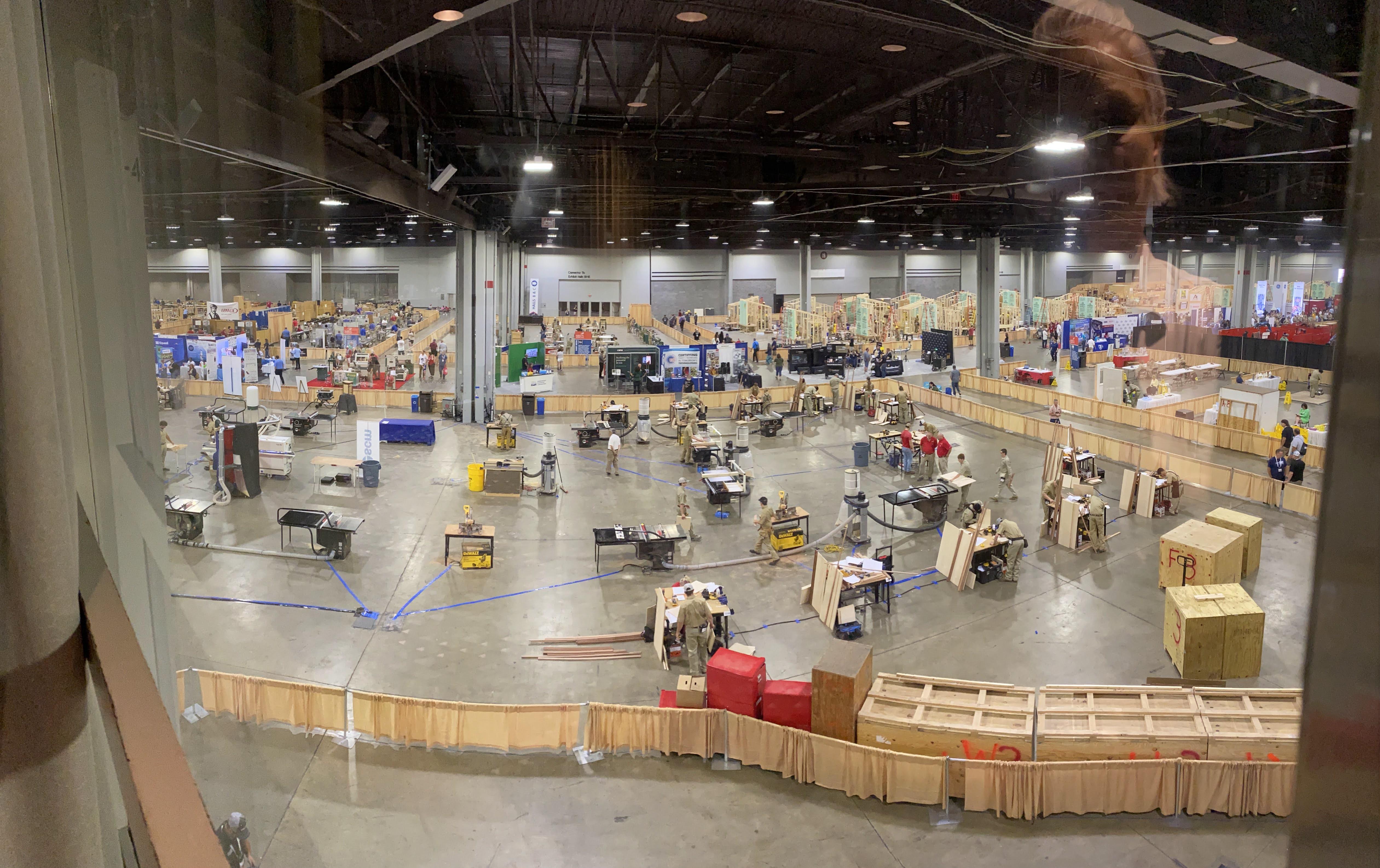 Students compete in first live SkillsUSA Cabinetmaking contest since 2019