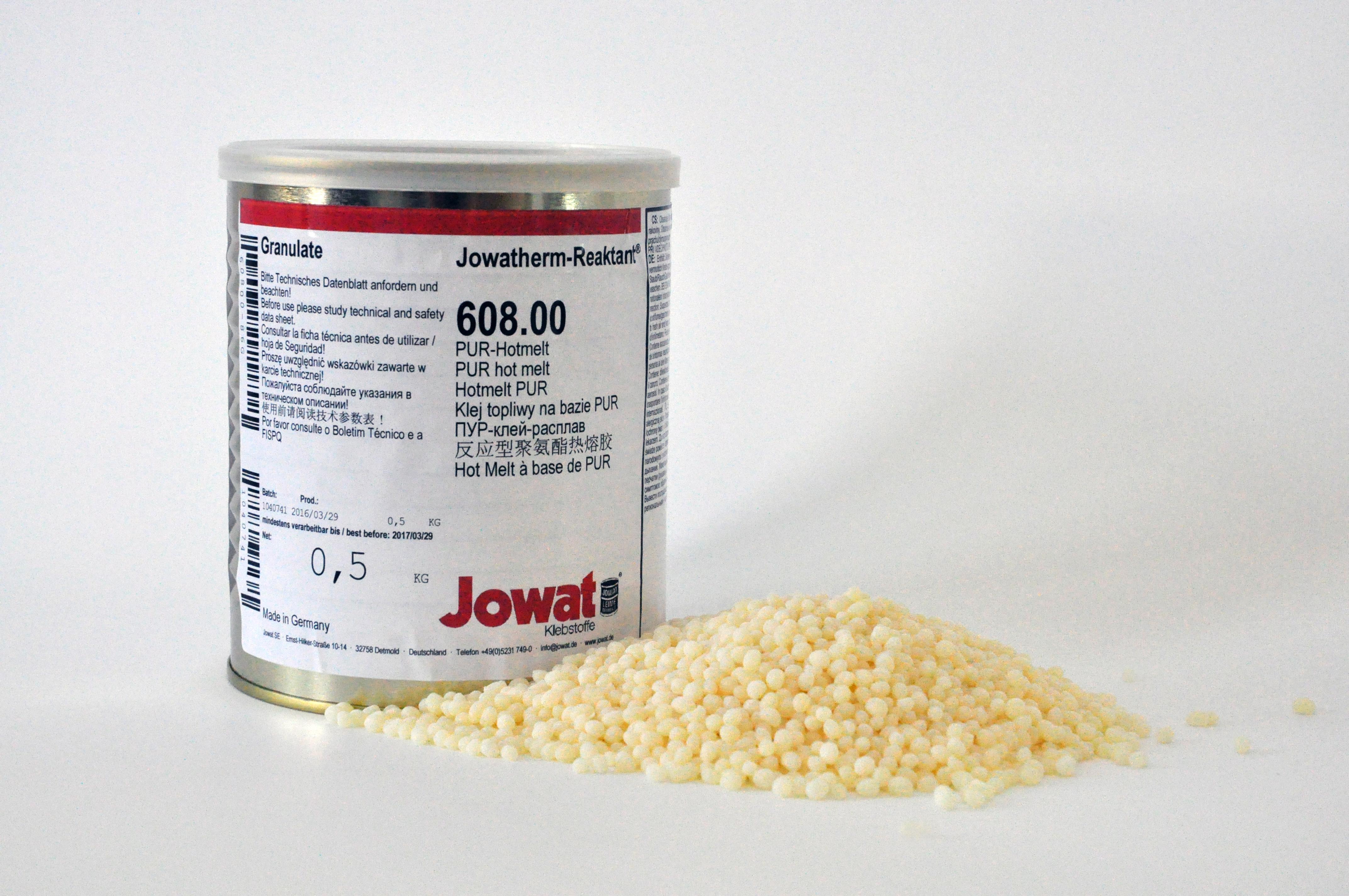Jowat Jowatherm-Reaktant 608 in Granulatform.jpg Jowat Jowatherm-Reaktant 608 in Granulatform.jpg
