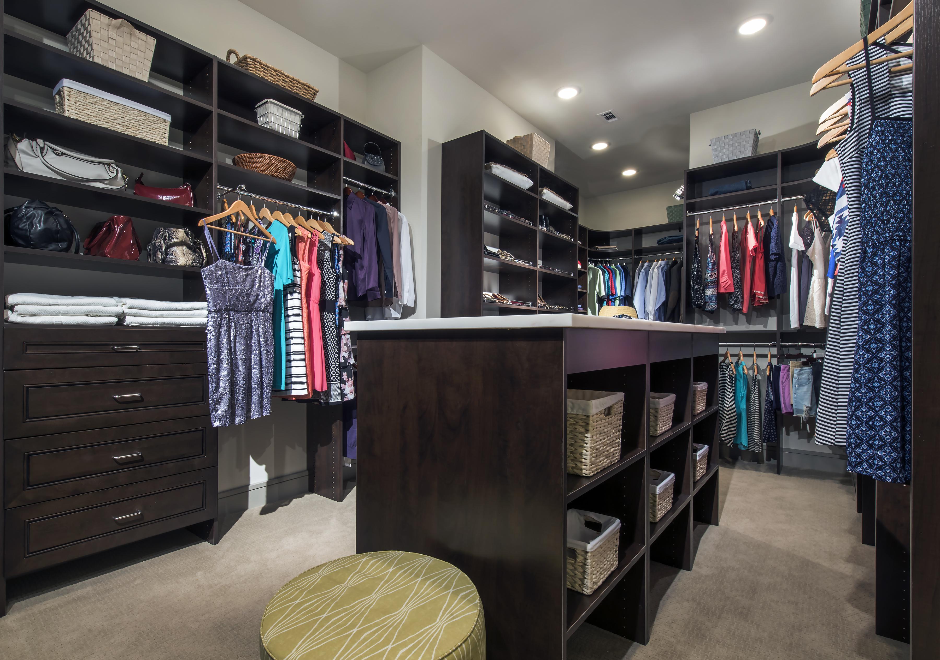 Suite space: The master closet has become a stylish, multi-tasking addition  to the bedroom suite