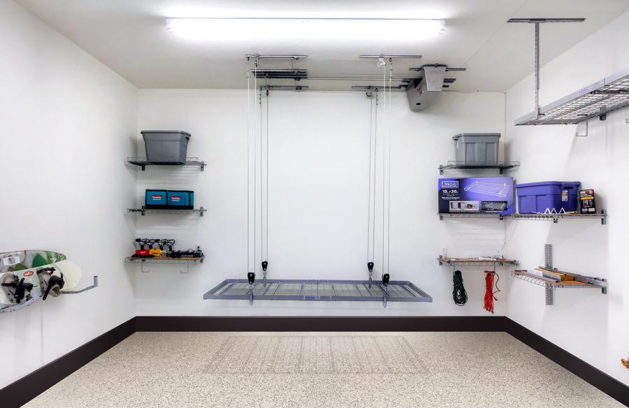 Best motorized 2024 overhead garage storage