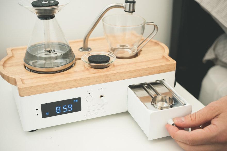 This alarm clock coffee maker hybrid is so unnecessary and so cool